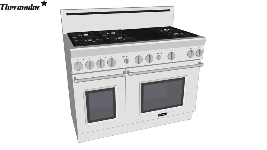 Thermador Professional Range Pro Harmony PRD486GDHU 3D Warehouse
