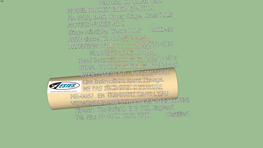 Estes C65 Engine 3D Warehouse