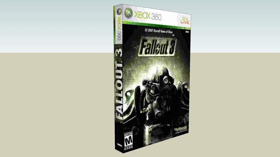Fallout 3 Xbox 360 game case 3D Warehouse
