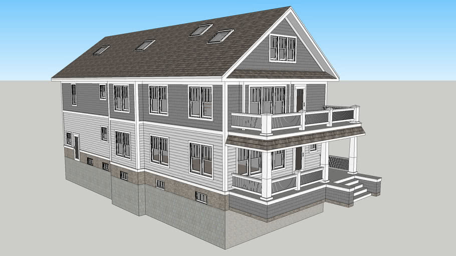 Buffalostyle twoflat house reimagined (urban / TND) 3D Warehouse