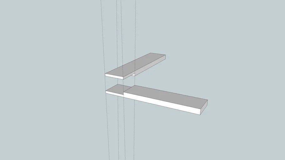 Corner halving joint 3D Warehouse
