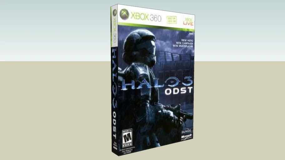 Halo 3 ODST Xbox 360 game case 3D Warehouse