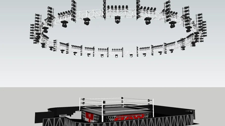 WWE Overhead lighting rig 3D Warehouse