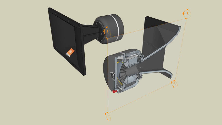 JBL 375 2 inch High Power Compression Driver and 2382A Horn Inner