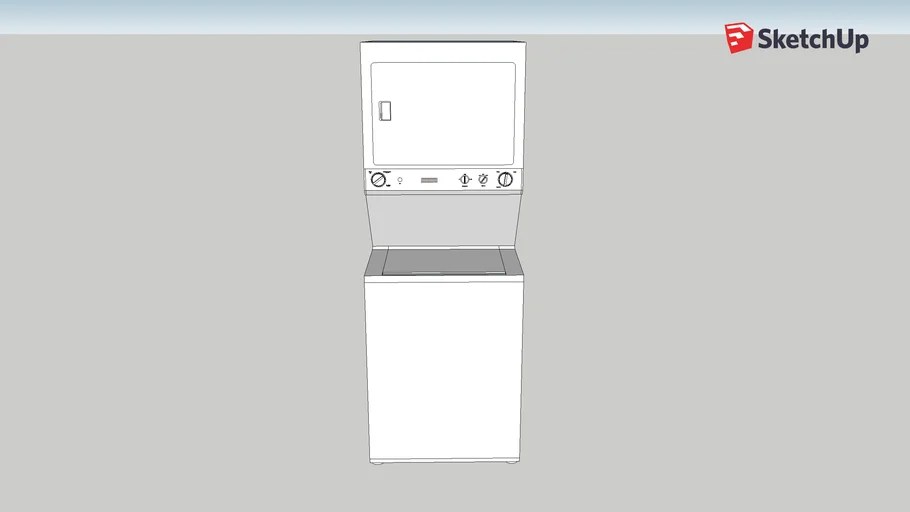 Ge Spacemaker Stackable Washer and Dryer 3D Warehouse