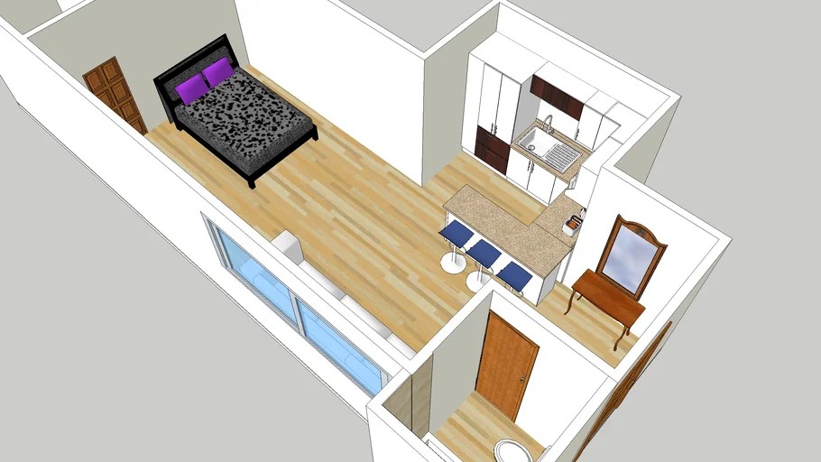 STUDIO APARTMENT IN UTAH, PROVO 3D Warehouse