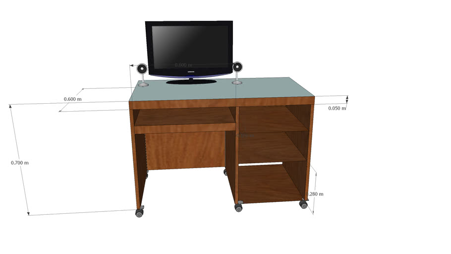 Computer Table With Dimensions 3D Warehouse