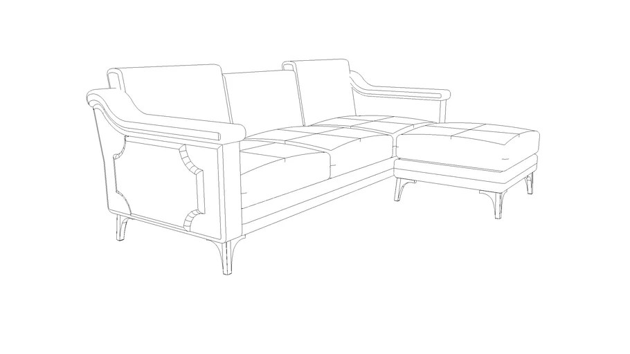 L SHAPE SOFA 3D Warehouse