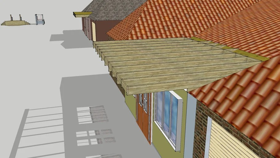 House porch design and framing 3D Warehouse