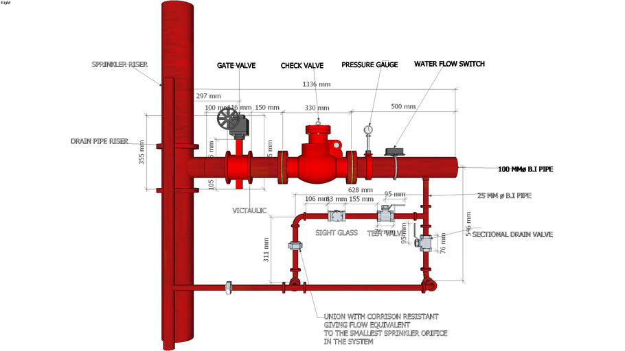 floor Control Valve Assembly (fire Protection) 3D Warehouse