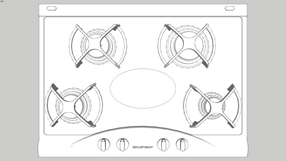 Cooktop 4 Bocas Brastemp 3D Warehouse
