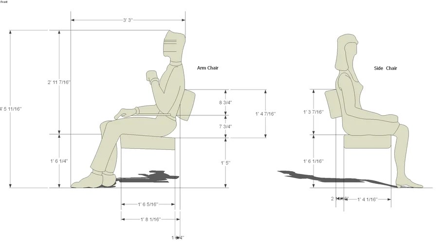 Sitting Chair Dimensions 3D Warehouse