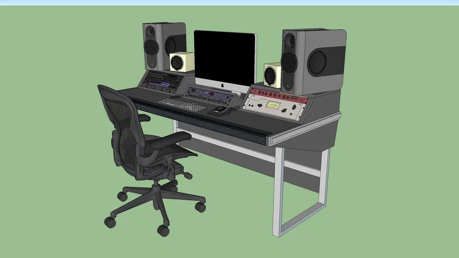 Custom Shallow Studio Desk 3D Warehouse