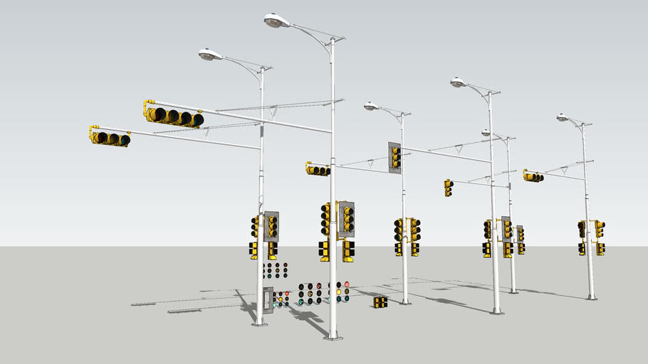 Texas Vintage traffic signal set concept 3D Warehouse