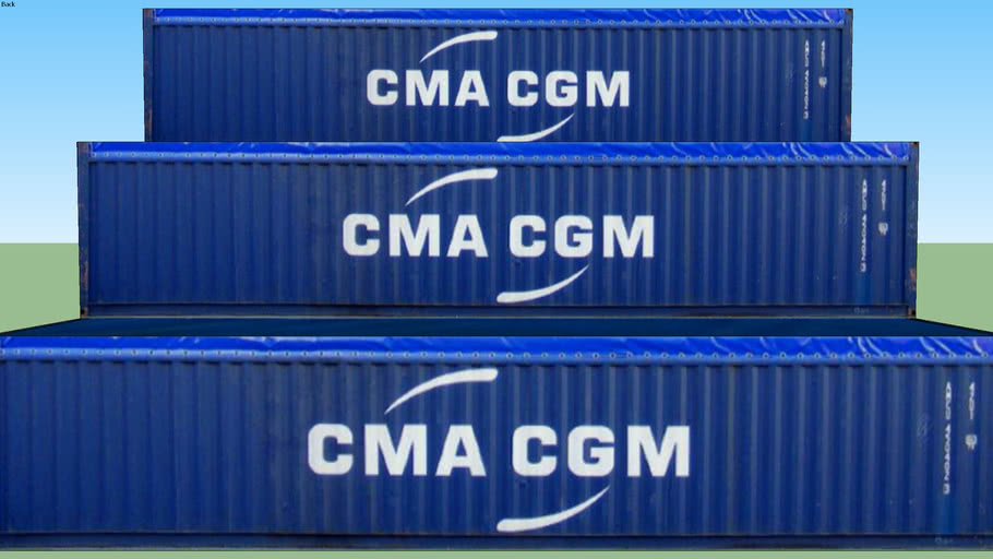 CMACGM Open Top Container Stack 3D Warehouse