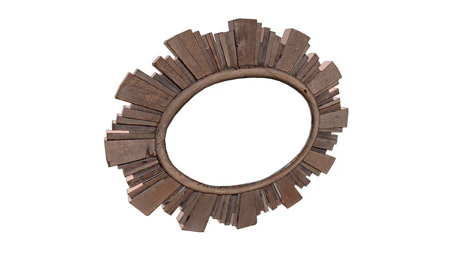 Rustic wooden frame mirror 3D Warehouse