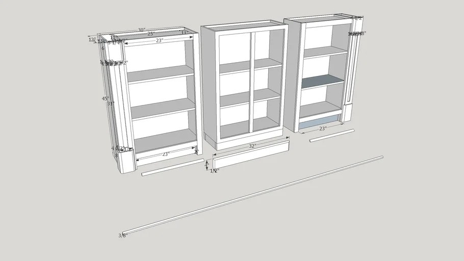 Shelving kitchen base units 3D Warehouse