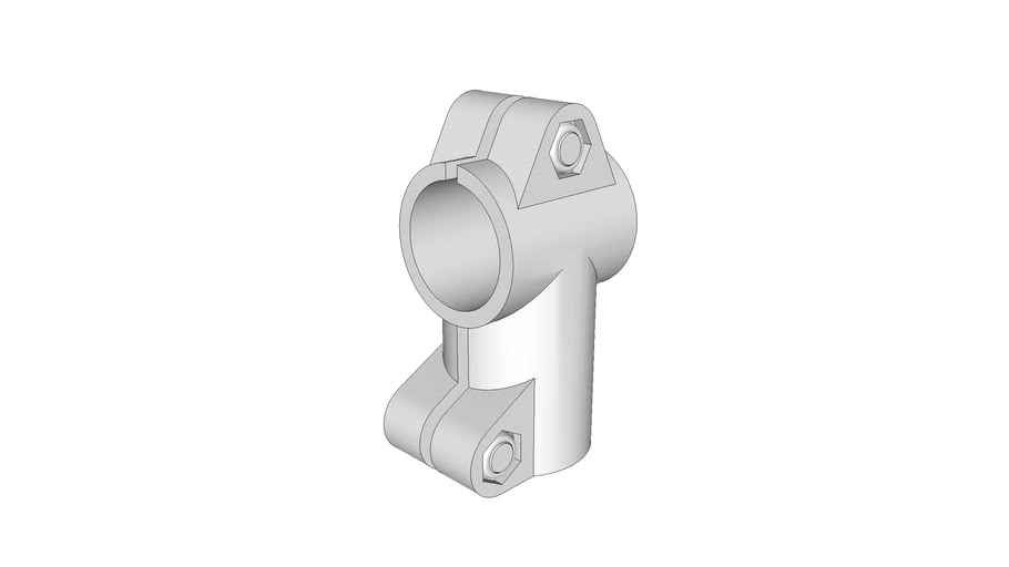 clamp, pipe, tee, 1.25 dia. pipe, McMasterCarr 9578T120 3D Warehouse