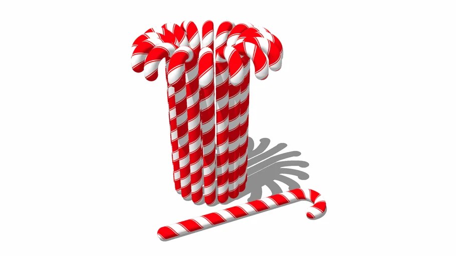 Peppermint Candy Cane 3D Warehouse