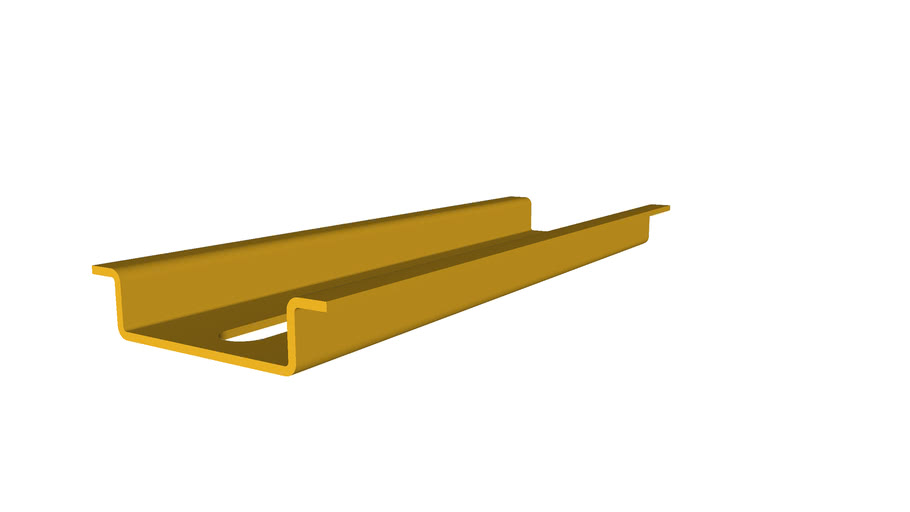 35 mm x 7.5 mm tophat rail (EN 50022, BS 5584, DIN 462773), 100 mm