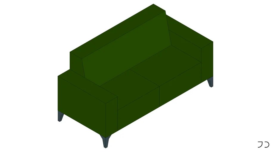 low poly] Twoseat sofa 3D Warehouse