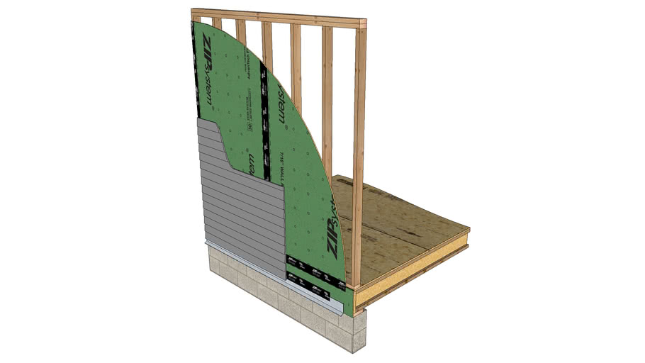 Lapped Siding Over ZIP System Sheathing 3D Warehouse