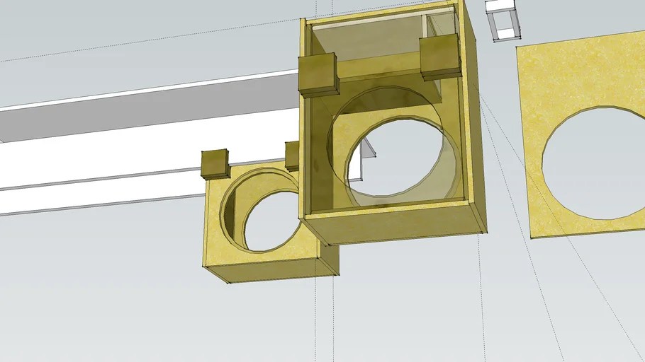 Infinite baffle subwoofer box for 18' drivers 3D Warehouse