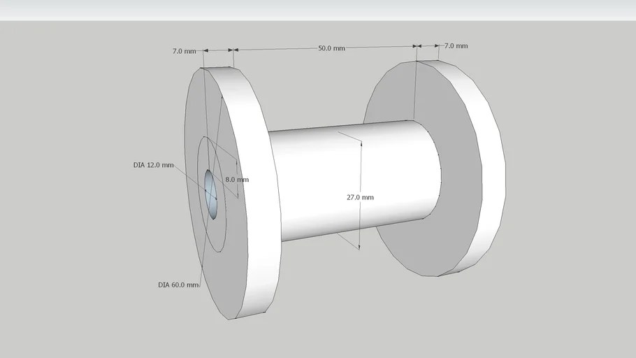 bungy jumping bobbin made from teflon or nylon 3D Warehouse