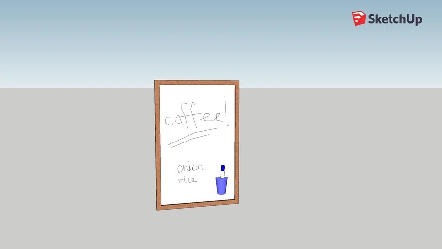 message board kitchen shopping list 3D Warehouse