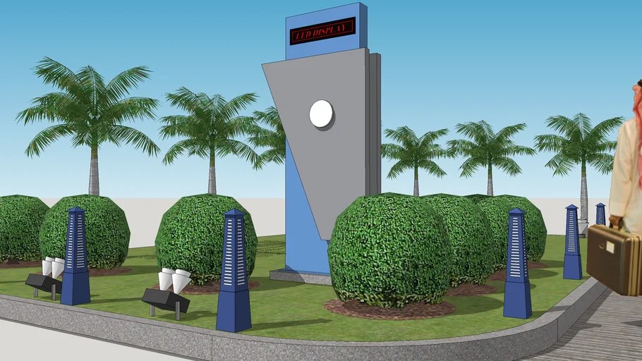 PYLON Outdoor LED Stand Design 1 3D Warehouse