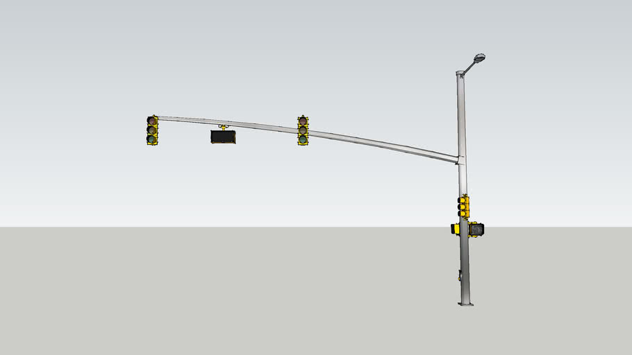 Mast Arm traffic signal 3D Warehouse