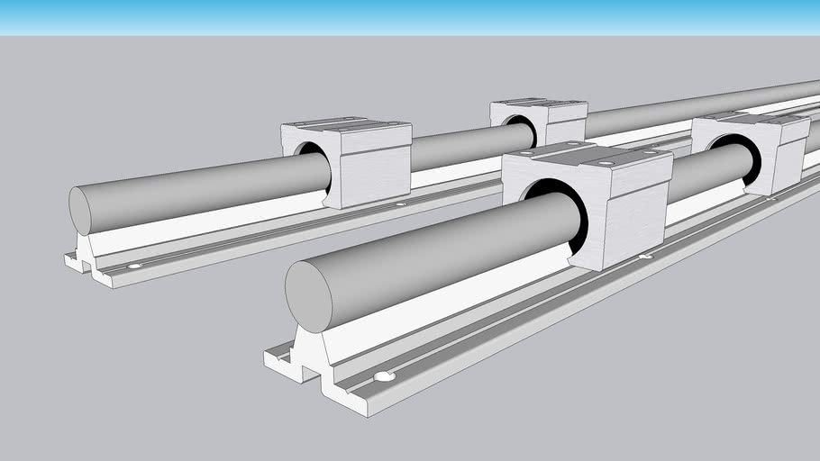 SBR20 CNC Linear Rails 3D Warehouse