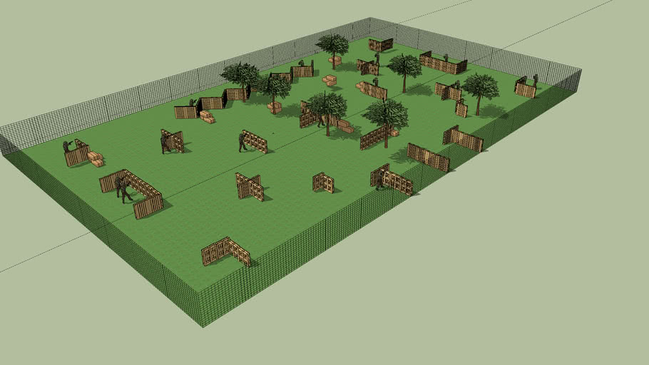 Small Paintball arena 3D Warehouse