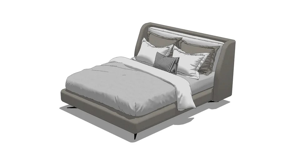 Bed King Size 01 3D Warehouse