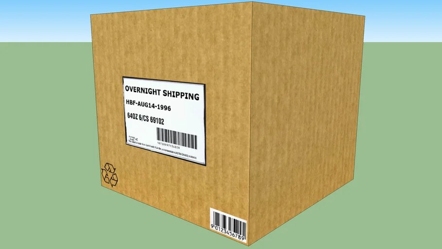 textured cardboard box 3D Warehouse