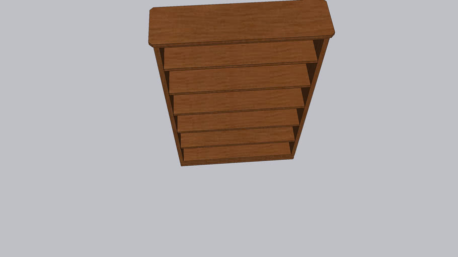 Wooden Veneer Shelf 3D Warehouse