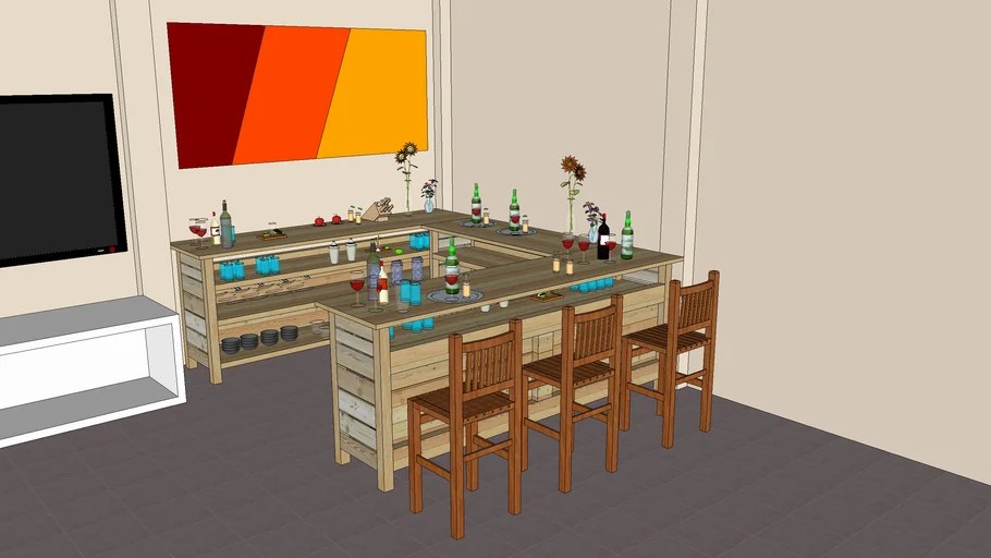 mini bar 3D Warehouse