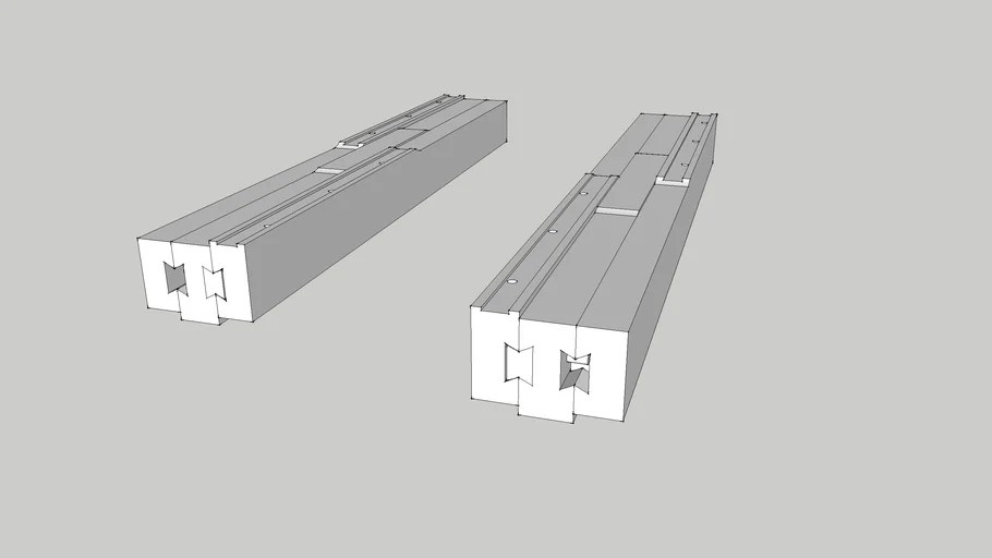 Rockler Table Extension Slides 20' 3D Warehouse
