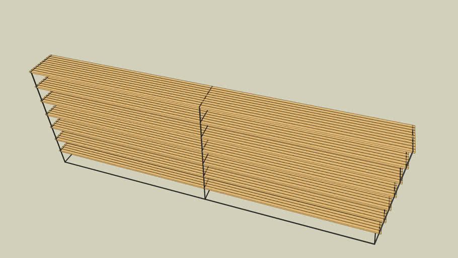 Slatted Rack 3D Warehouse
