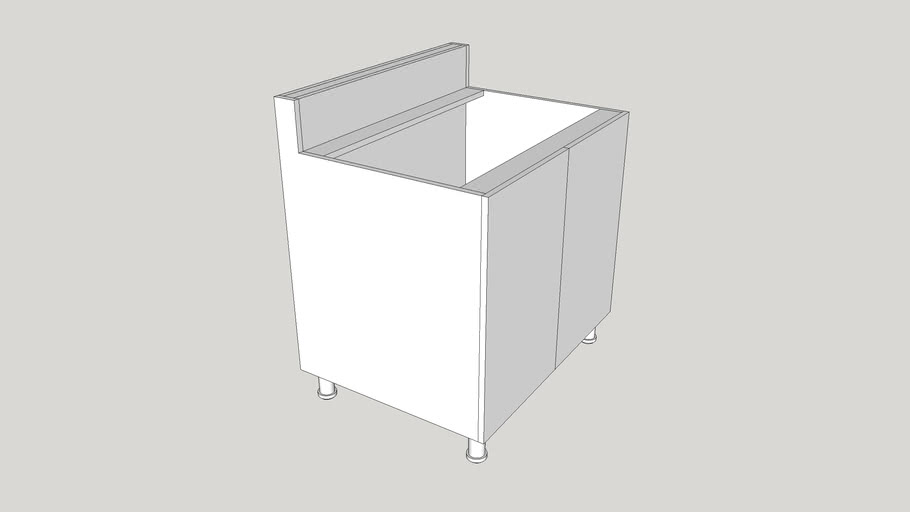 Barbacked Sink Base 2 FullHeight Door 3D Warehouse