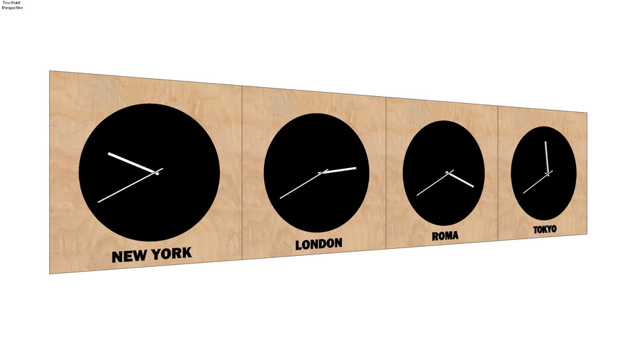 World Clock Set 3D Warehouse