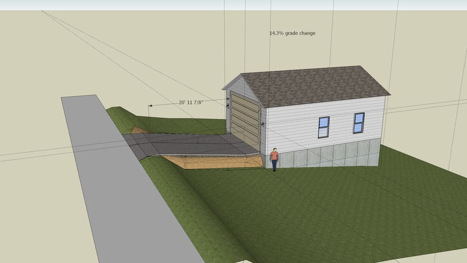 garage on slope 3D Warehouse