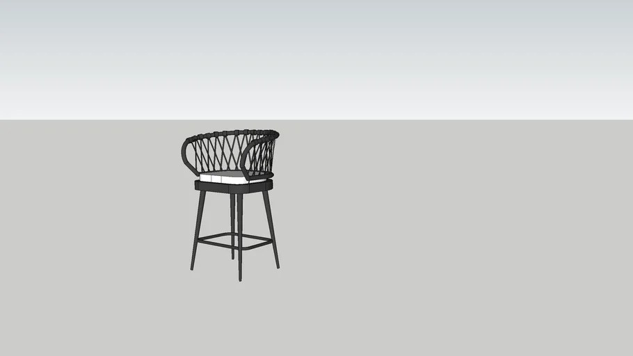 Rattan Sedia/Bar stool Dali 3D Warehouse