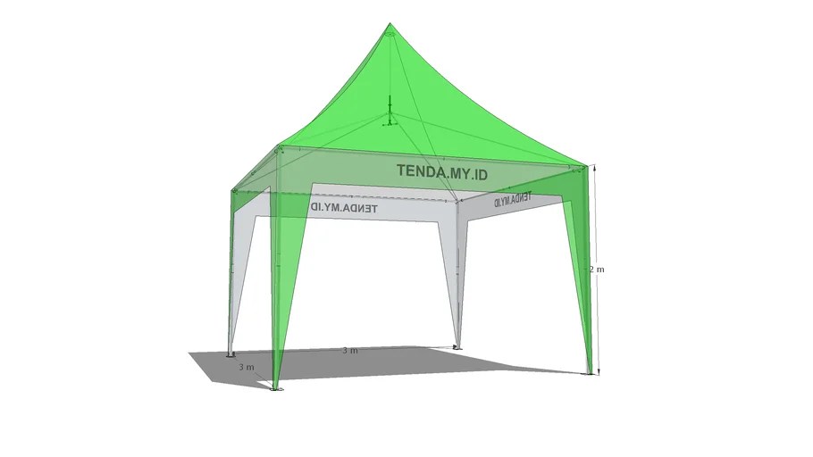 Harga tenda lipat 3x3 3D Warehouse