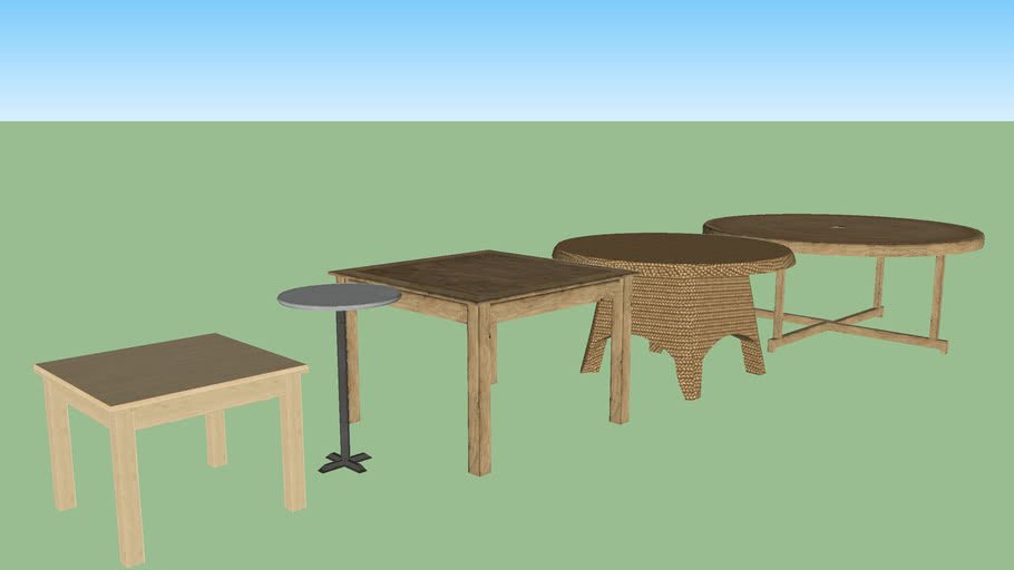 Outdoor tables set 2 3D Warehouse