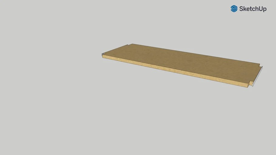 Lundia shelf 800x300mm 3D Warehouse