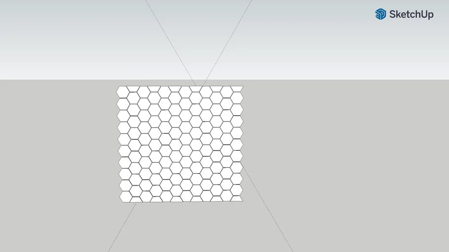 1' Hexagon Backsplash 3D Warehouse
