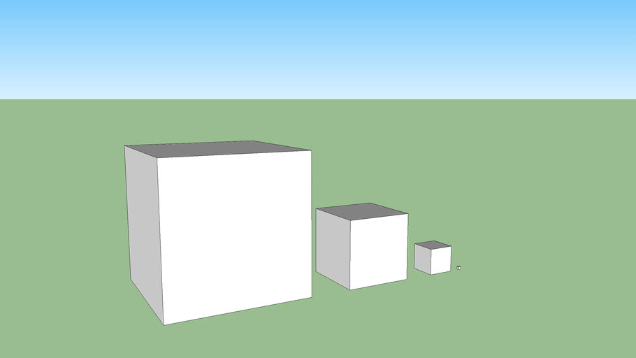 4 different cube sizes 3D Warehouse