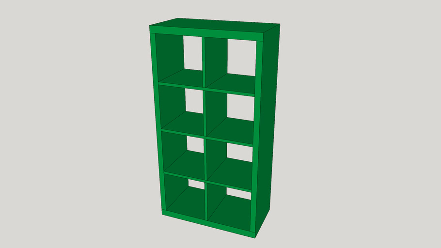 IKEA KALLAX Shelving unit, green, 77x147 cm 3D Warehouse