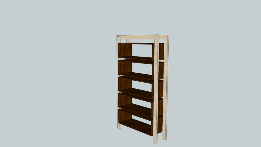 Free Standing Shelf Unit 3D Warehouse